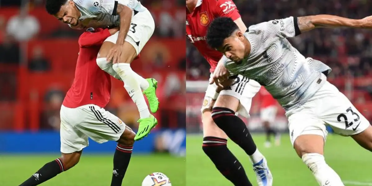 Luis Díaz fue duramente criticado por lo que hizo contra el Manchester United en Inglaterra.